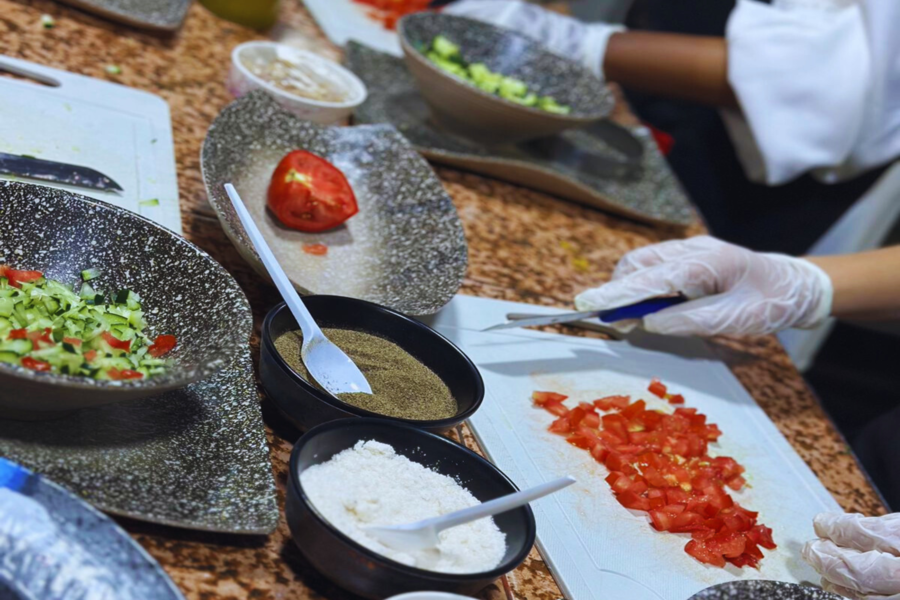Clase de cocina marroquí Marrakech en Chouf l'Or con recogida