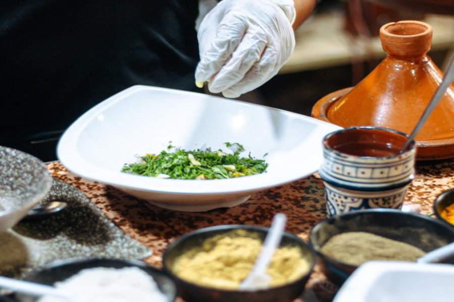 Clase de cocina marroquí Marrakech en Chouf l'Or con recogida