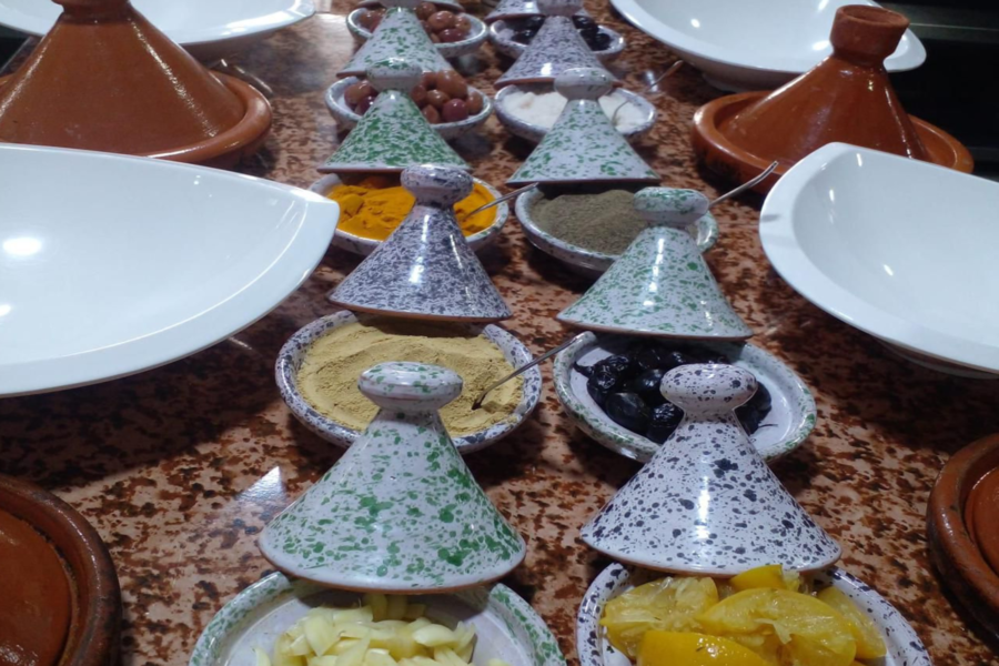 Clase de cocina marroquí Marrakech en Chouf l'Or con recogida