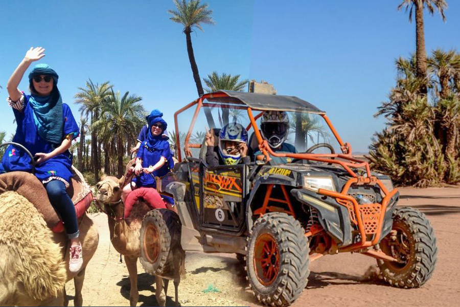 Paseo en buggy de adrenalina y paseo en camello en Palmeraie Marrakech