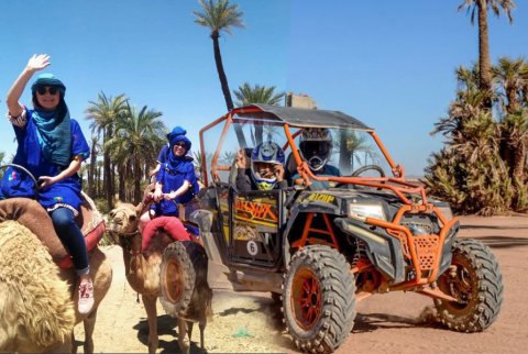 Paseo en buggy de adrenalina y paseo en camello en Palmeraie Marrakech