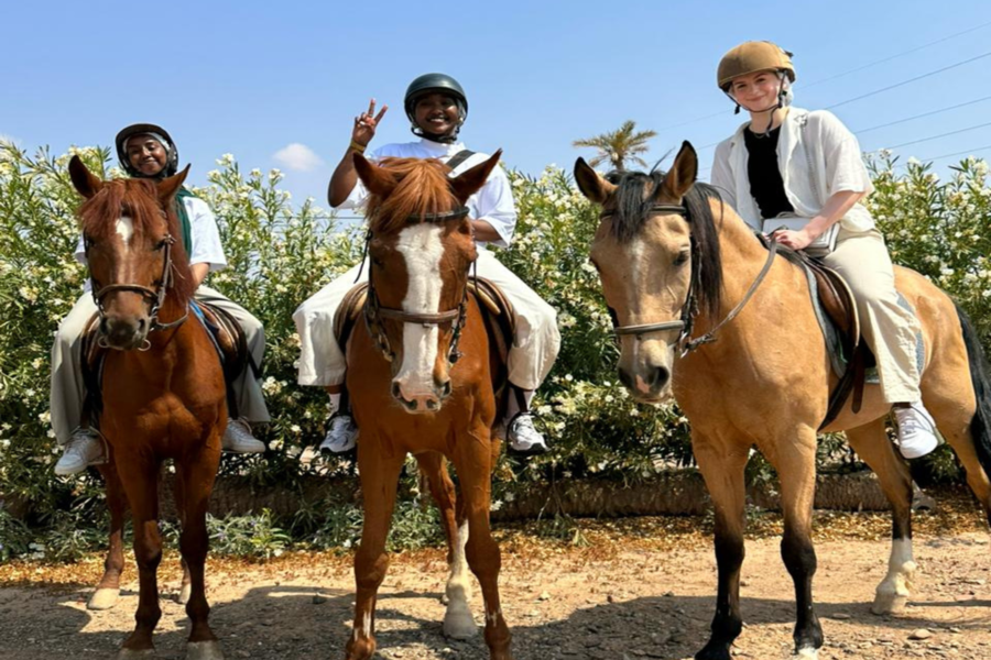 Paseo a caballo en Marrakech Palmeraie