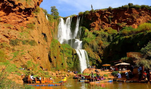 Tour de día completo a las cascadas de Ouzoud con paseo en barco