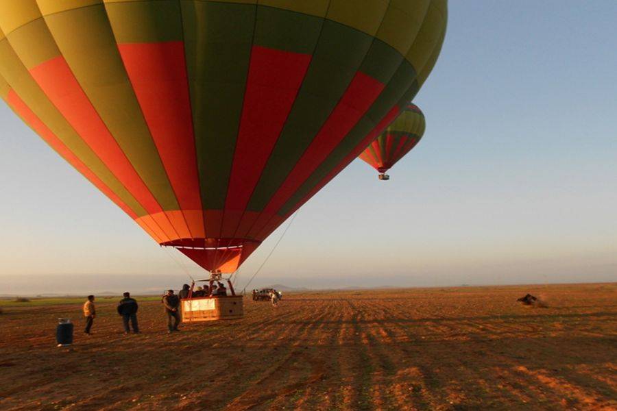 Aventura en globo aerostático al amanecer en Marrakech