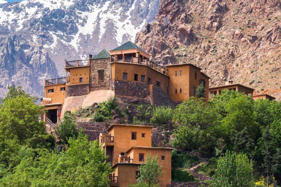 Montaña del Alto Atlas Imlil con paseo en camello y cena en el desierto de Agafay