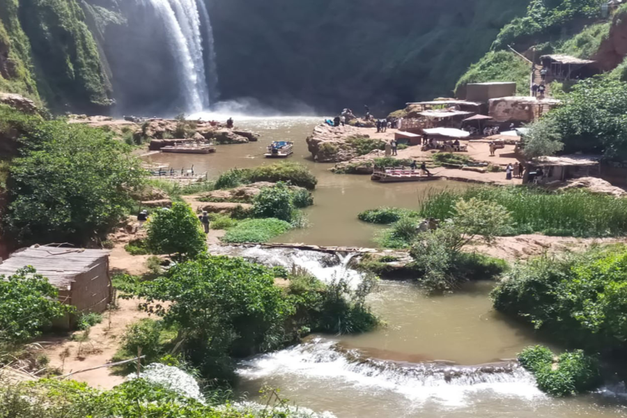 Tour de día completo a las cascadas de Ouzoud con paseo en barco