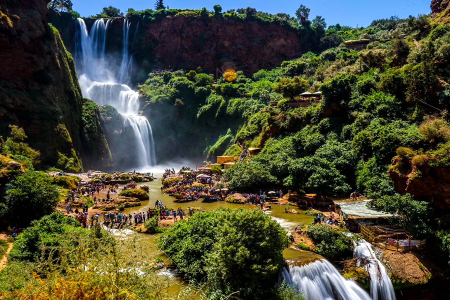 Tour de día completo a las cascadas de Ouzoud con paseo en barco