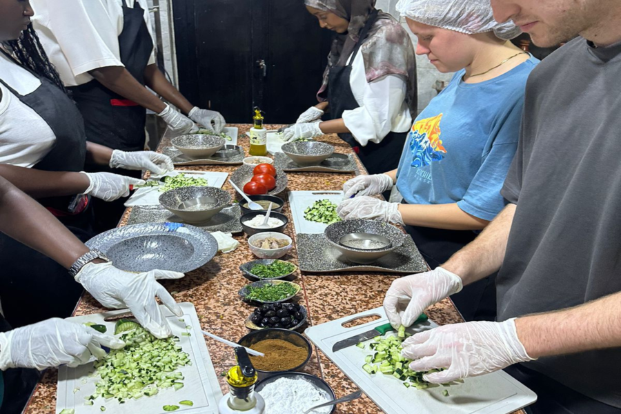Clase de cocina marroquí Marrakech en Chouf l'Or con recogida