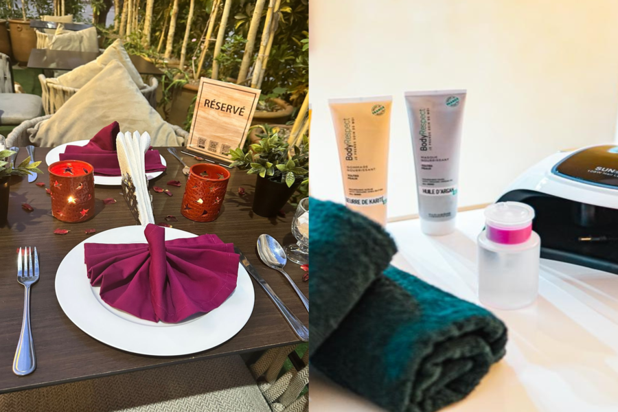 Experiencia romántica de spa con cena en el restaurante Chouf L'Or