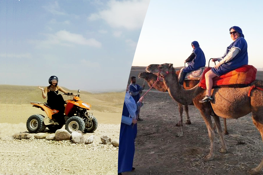 Paseo en camello y experiencia en quad en el desierto rocoso de Agafay