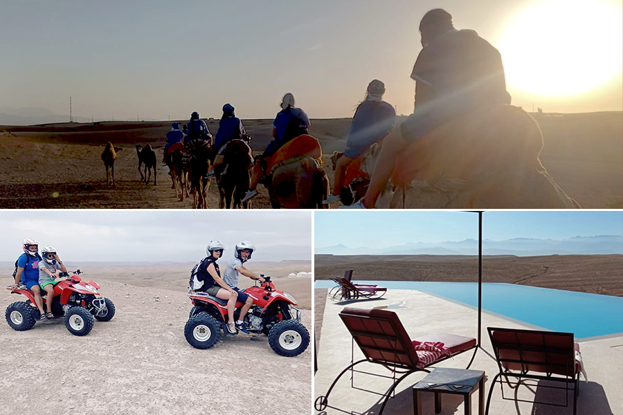 Quad, paseo en camello y cena en el desierto rocoso de Agafay