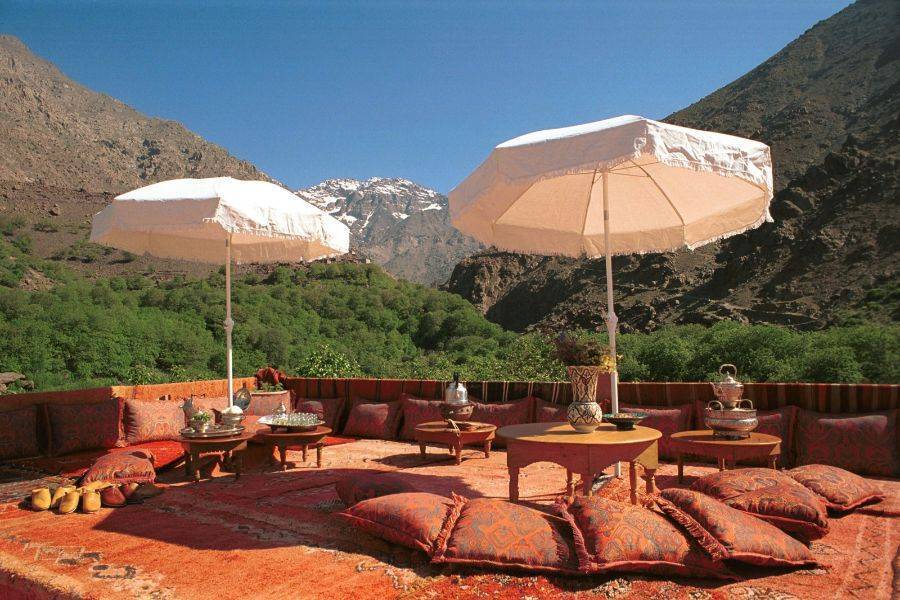 Montaña del Alto Atlas Imlil con paseo en camello y cena en el desierto de Agafay