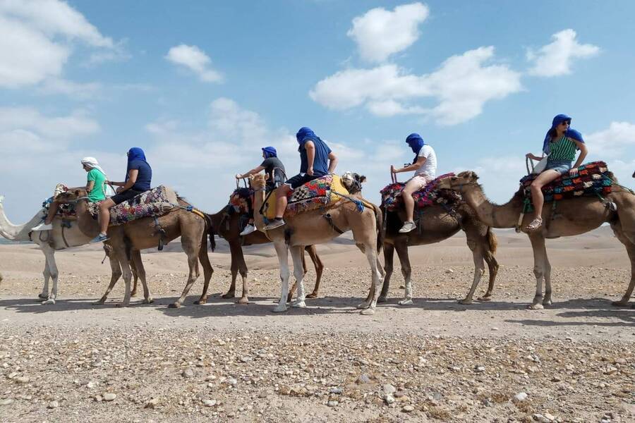Montaña del Alto Atlas Imlil con paseo en camello y cena en el desierto de Agafay
