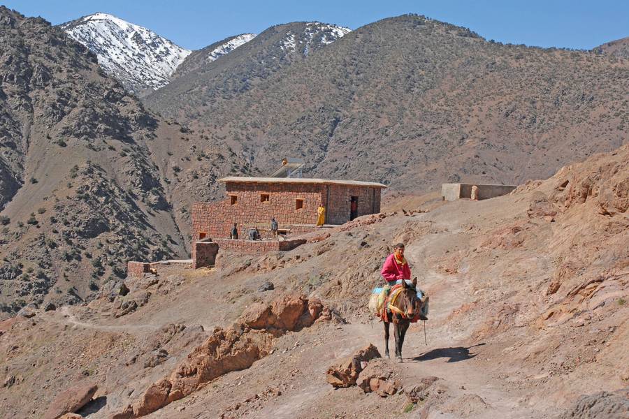 Montaña del Alto Atlas Imlil con paseo en camello y cena en el desierto de Agafay