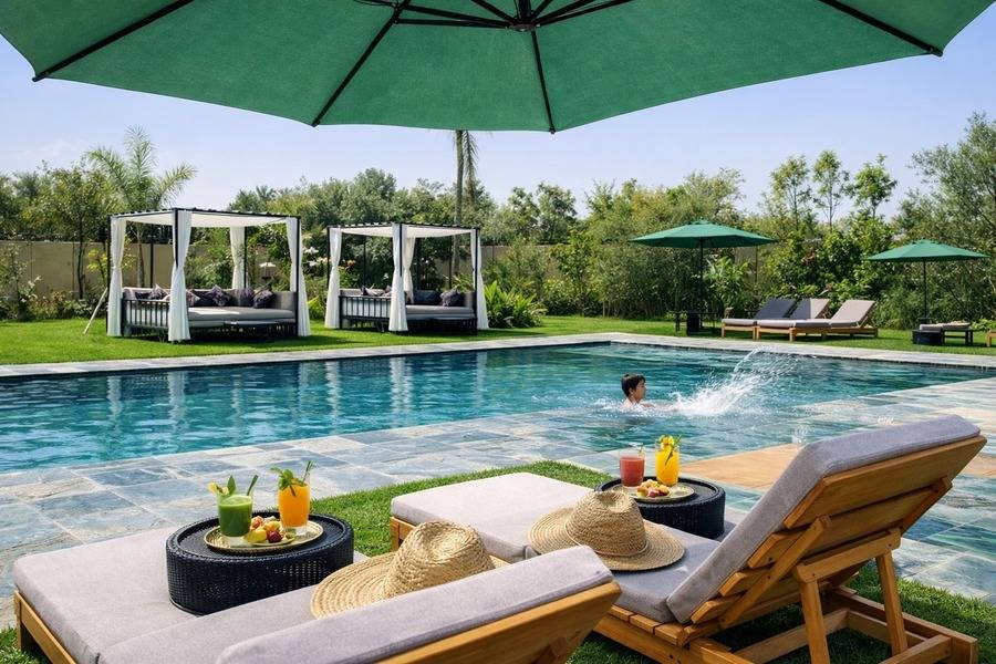 Amanecer en globo en Marrakech, pase de día en piscina y almuerzo