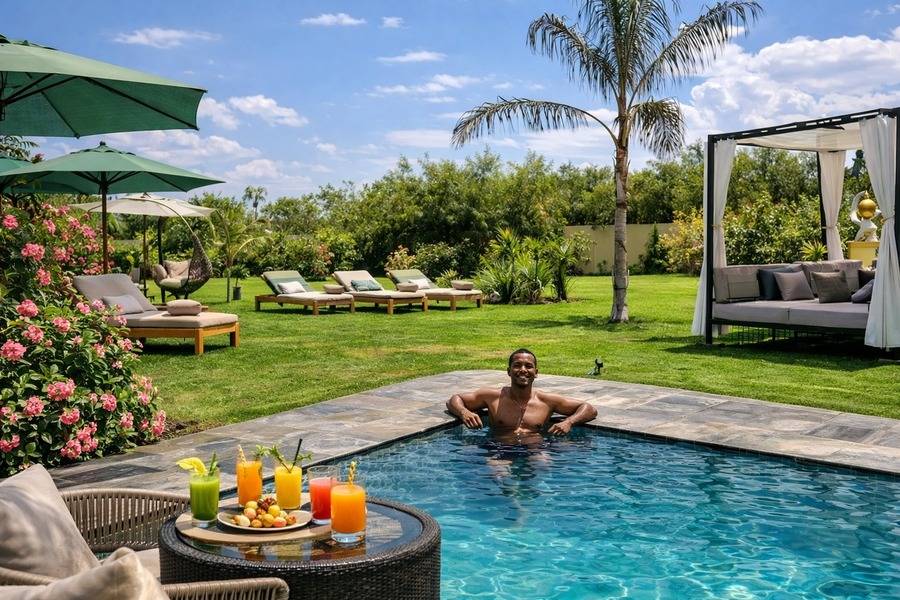 Amanecer en globo en Marrakech, pase de día en piscina y almuerzo