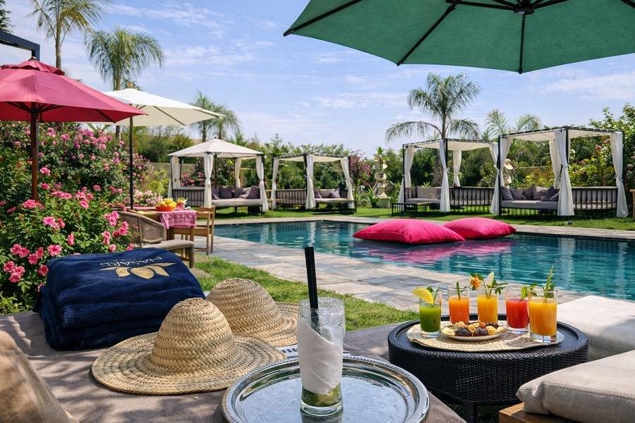 Amanecer en globo en Marrakech, pase de día en piscina y almuerzo