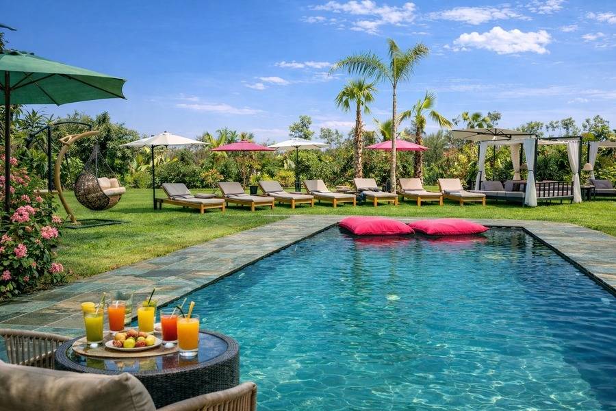 Amanecer en globo en Marrakech, pase de día en piscina y almuerzo