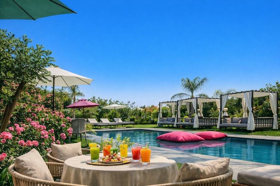 Amanecer en globo en Marrakech, pase de día en piscina y almuerzo